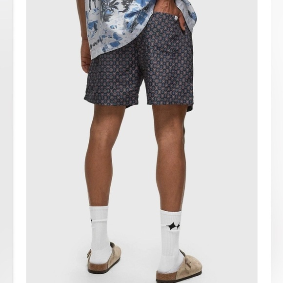 Les Deux Stan Aop Swim Shorts 2.0 Blue Swimwear NWT Men’s XL Trunks Navy Blue - Picture 3 of 11